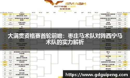 大满贯资格赛首轮前瞻：枣庄马术队对阵西宁马术队的实力解析
