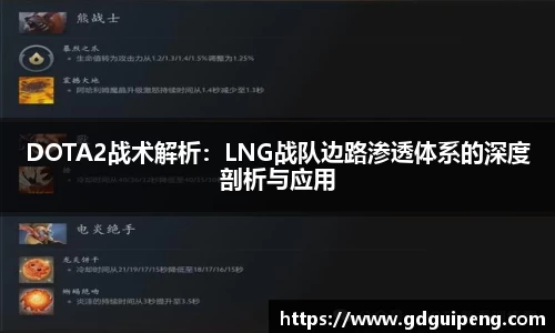 DOTA2战术解析：LNG战队边路渗透体系的深度剖析与应用